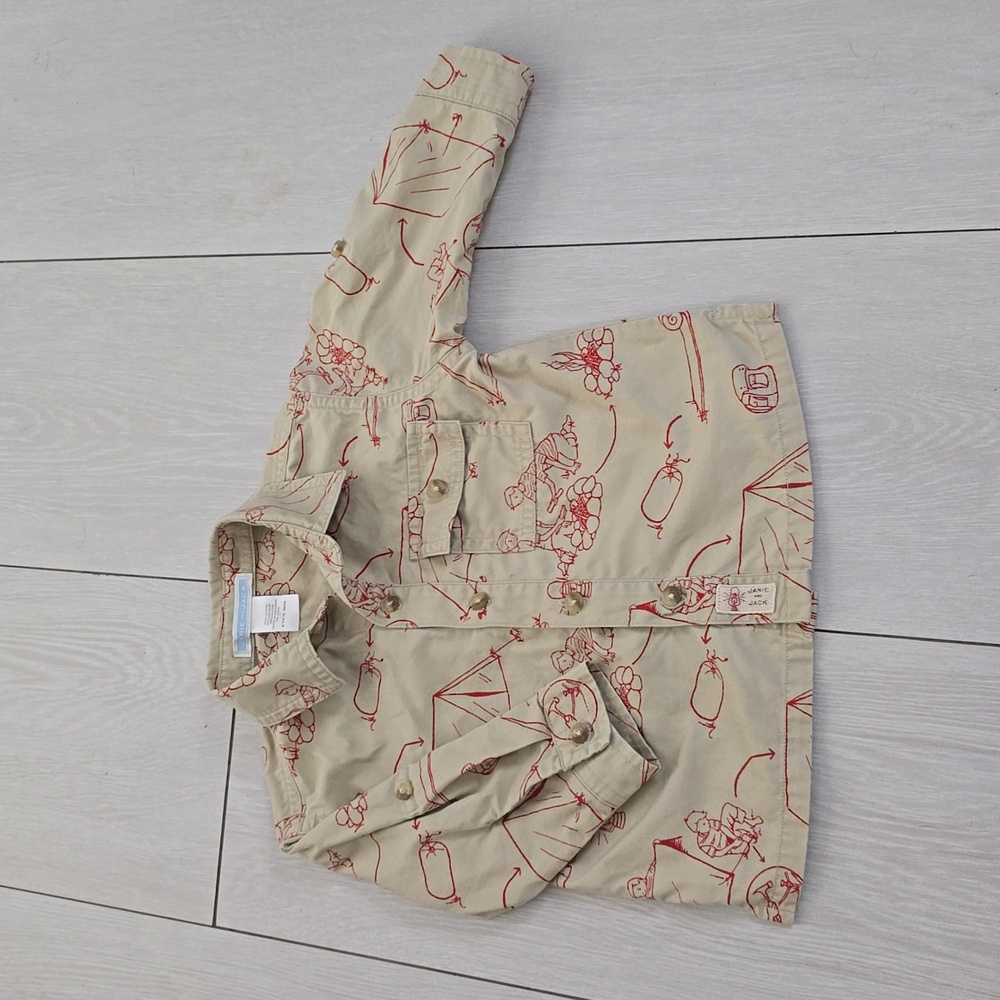 Janie and jack new camping khaki shirt